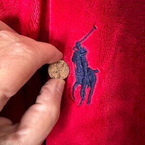 Polo Ralph Lauren Robe Large Extra Large Big Pony Plush Microfiber Shawl Collar